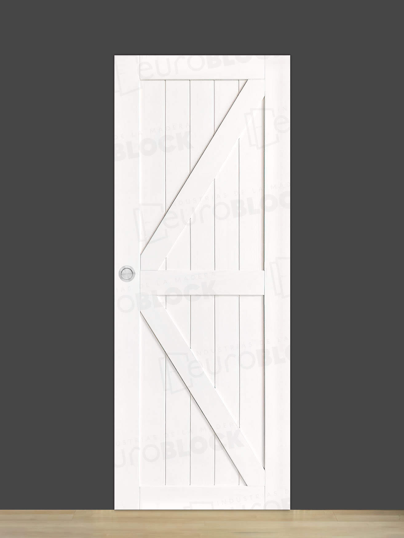 Puerta Corredera de Interior de Madera GR001 (Lacada en Blanco)