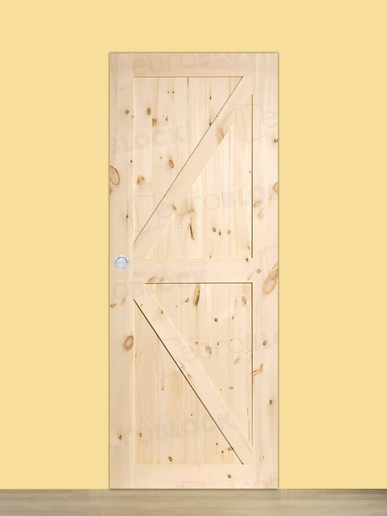 Puerta Corredera de Interior de Madera GR001 (Madera sin barnizar)