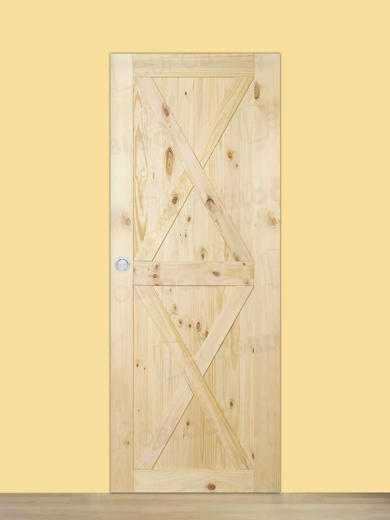 Puerta Corredera de Interior de Madera GR003 (Madera sin barnizar)