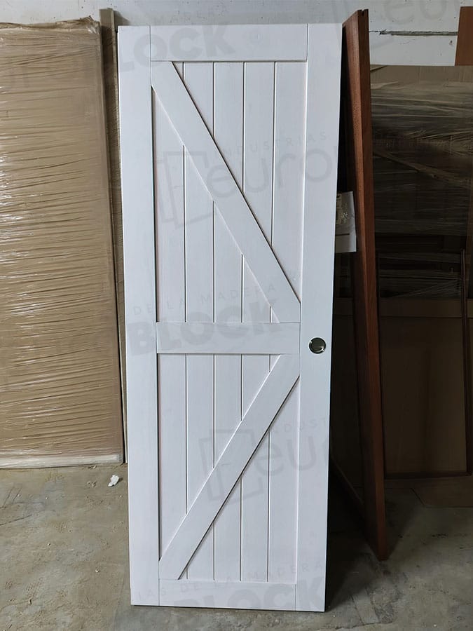Puerta Corredera de Interior de Madera GR001 (Lacada en Blanco)