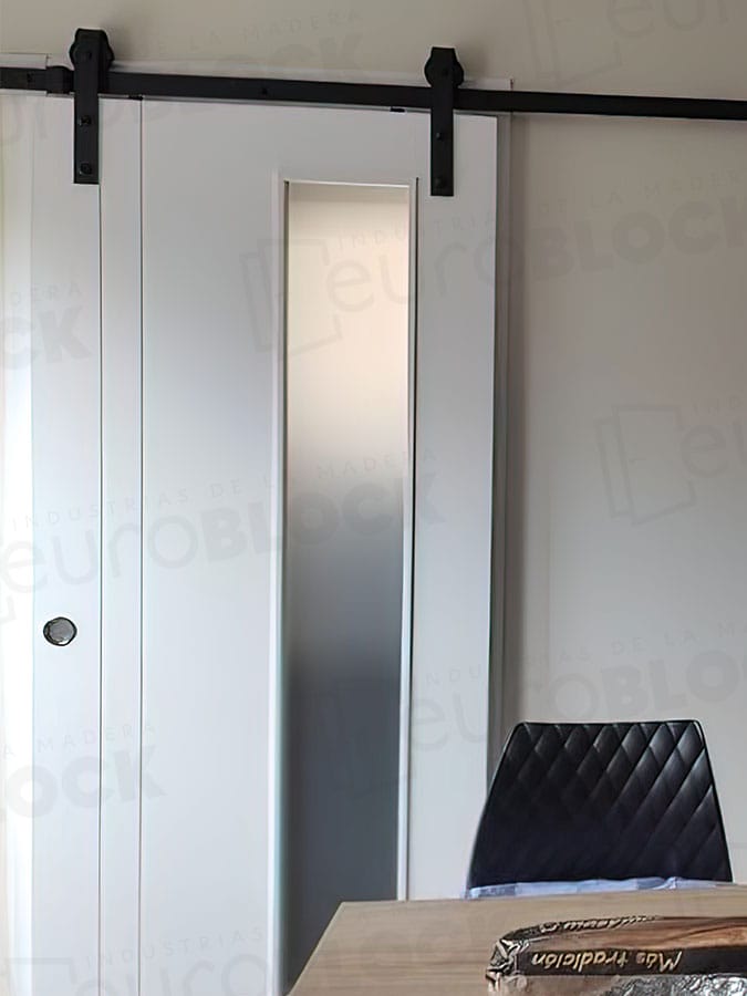 Puerta Corredera de Interior Lacada Blanca PV2