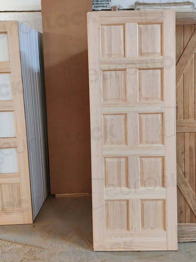 Puerta Corredera de Interior de Madera 10-Tableros