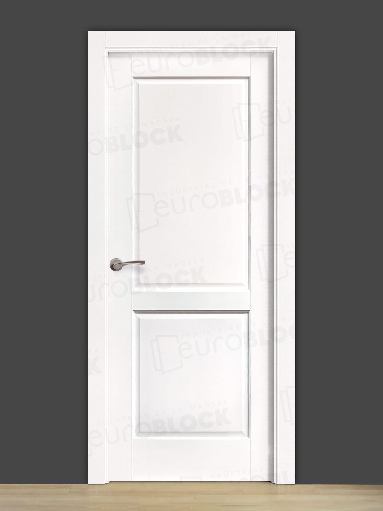 Puerta Block Rústica de Madera Alegría Lacada en Blanco