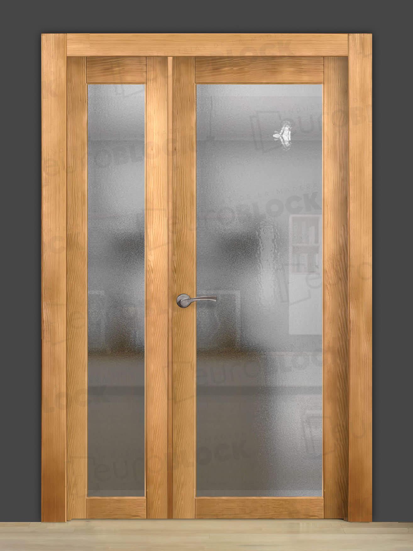 Puerta Doble para Salón Rústica GR005 Teñida
