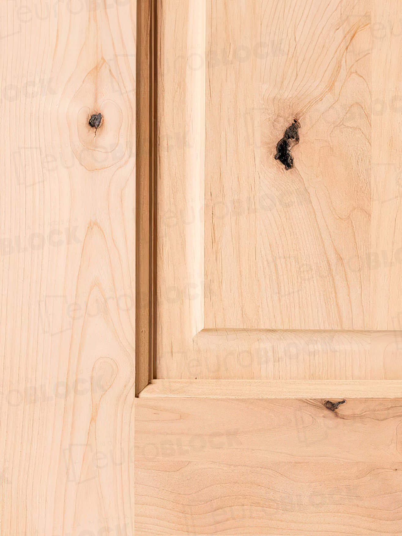 Puerta de Exterior con Dos Fijos de Madera Maciza Serie 5100