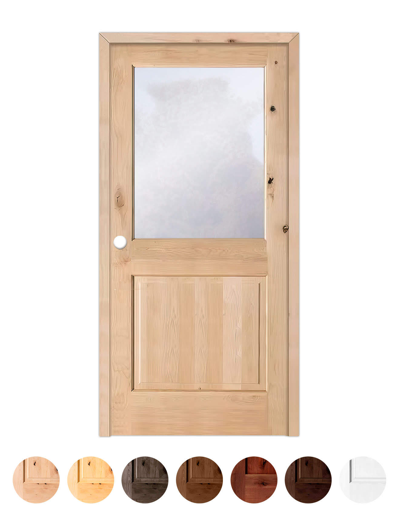 Puerta de Exterior de Madera Maciza Serie 1100-V1