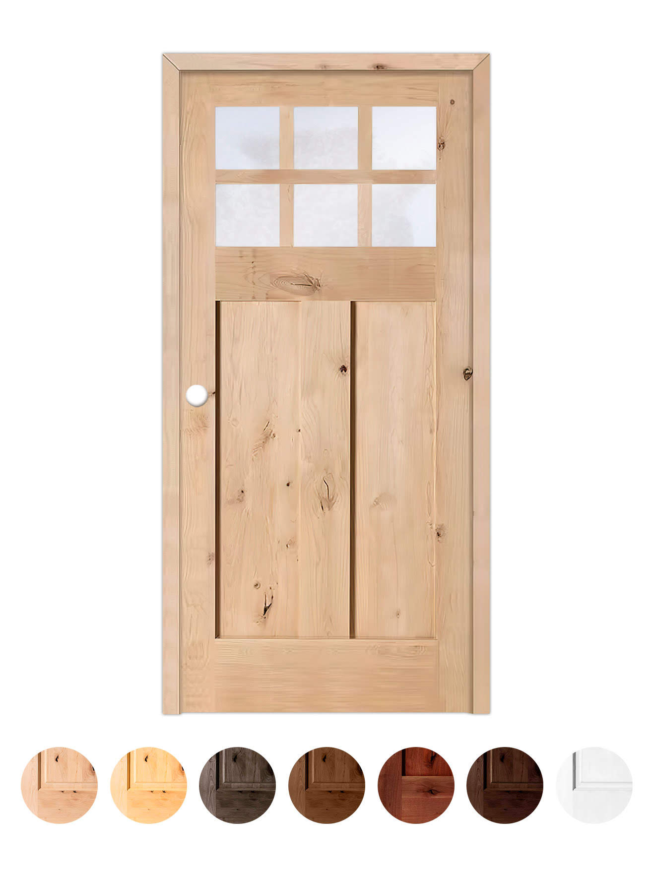 Puerta de Exterior de Madera Maciza Serie 4100-V6