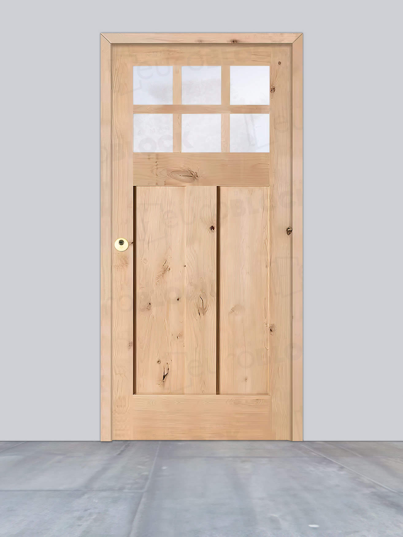Puerta de Exterior de Madera Maciza Serie 4100-V6