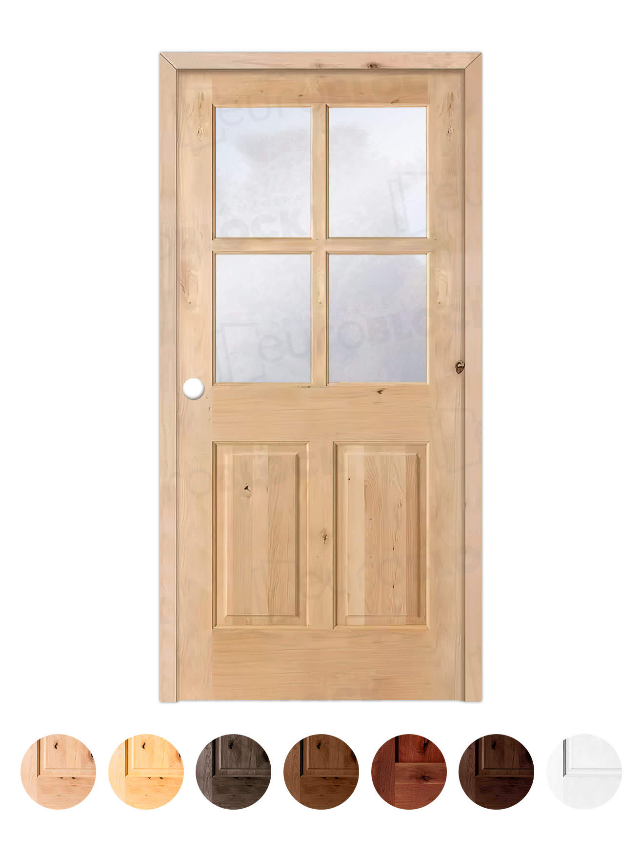 Puerta de Exterior de Madera Maciza Serie 5100
