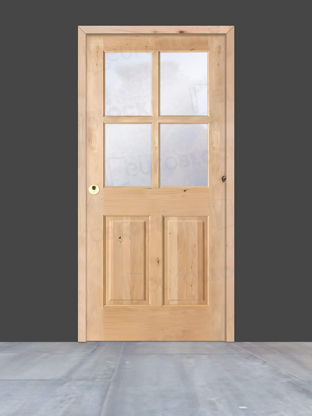 Puerta de Exterior de Madera Maciza Serie 5100