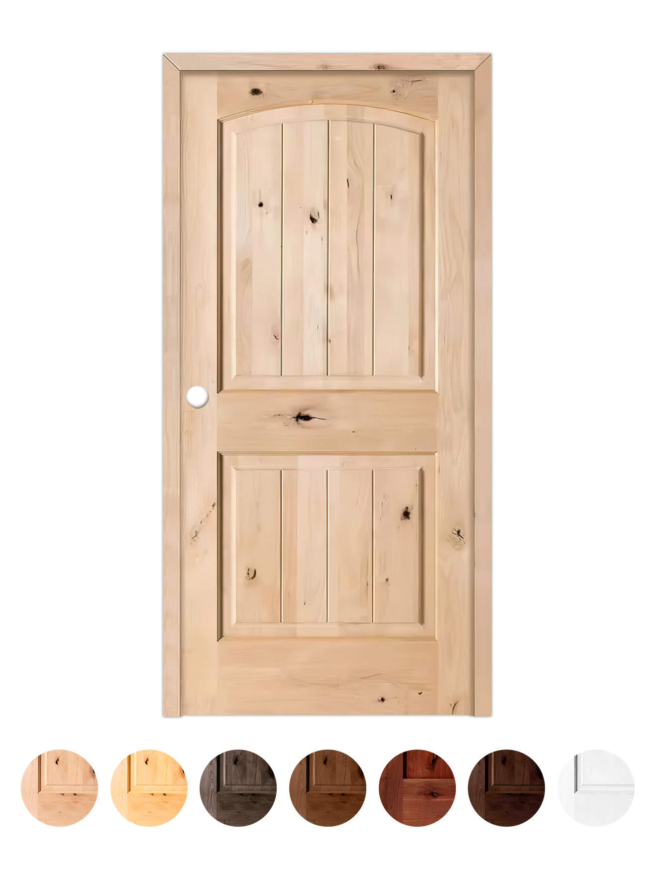 Puerta de Exterior de Madera Maciza Serie 7100