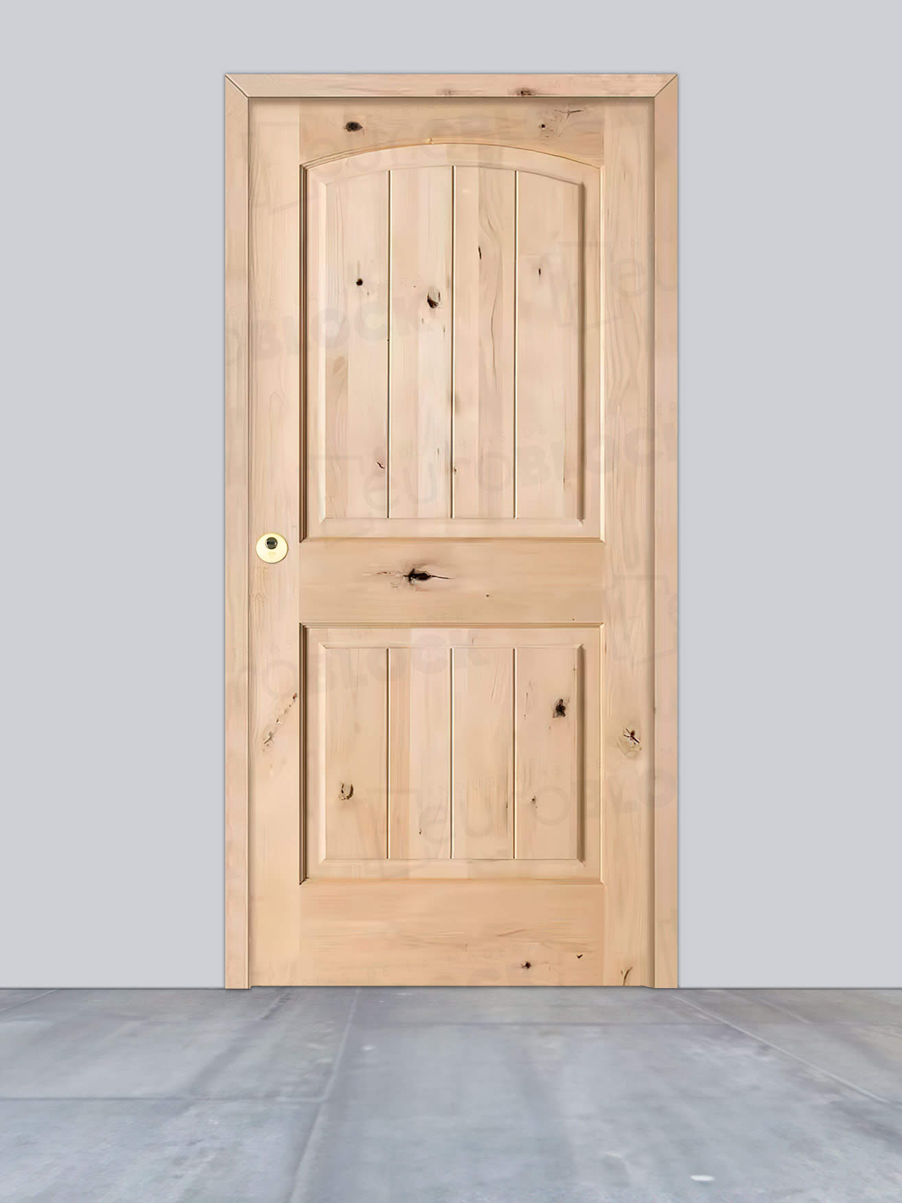 Puerta de Exterior de Madera Maciza Serie 7100