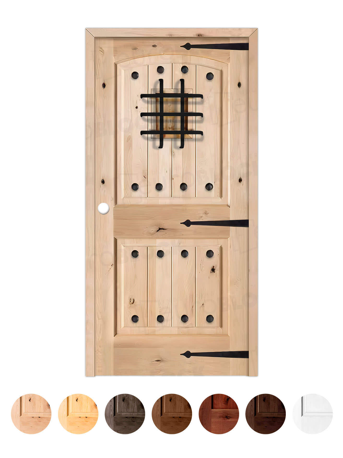 Puerta de Exterior de Madera Maciza Serie 8100