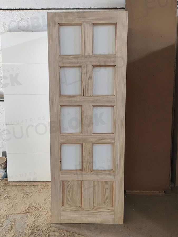 Puerta Block Rústica de Madera 10-Tableros