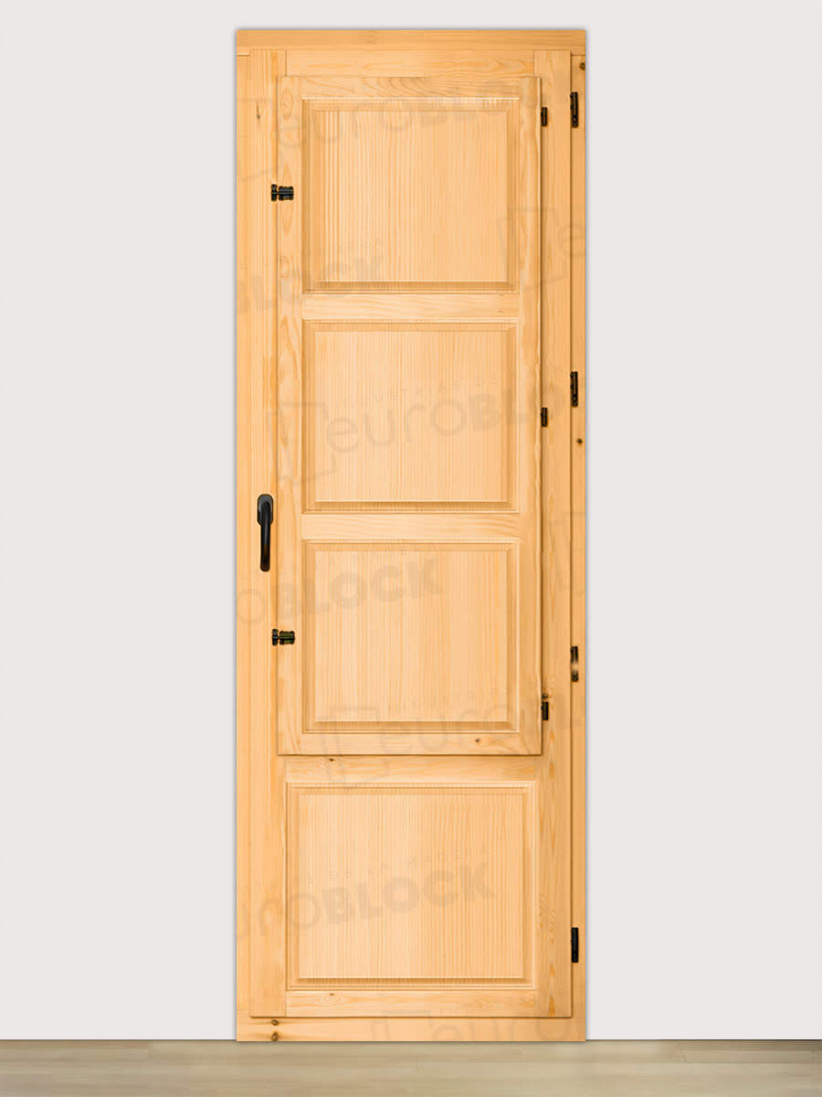Balconera Europea Otras Medidas de Madera Maciza de Pino Huesca V1 Barniz (Cristal Transparente Incluido)