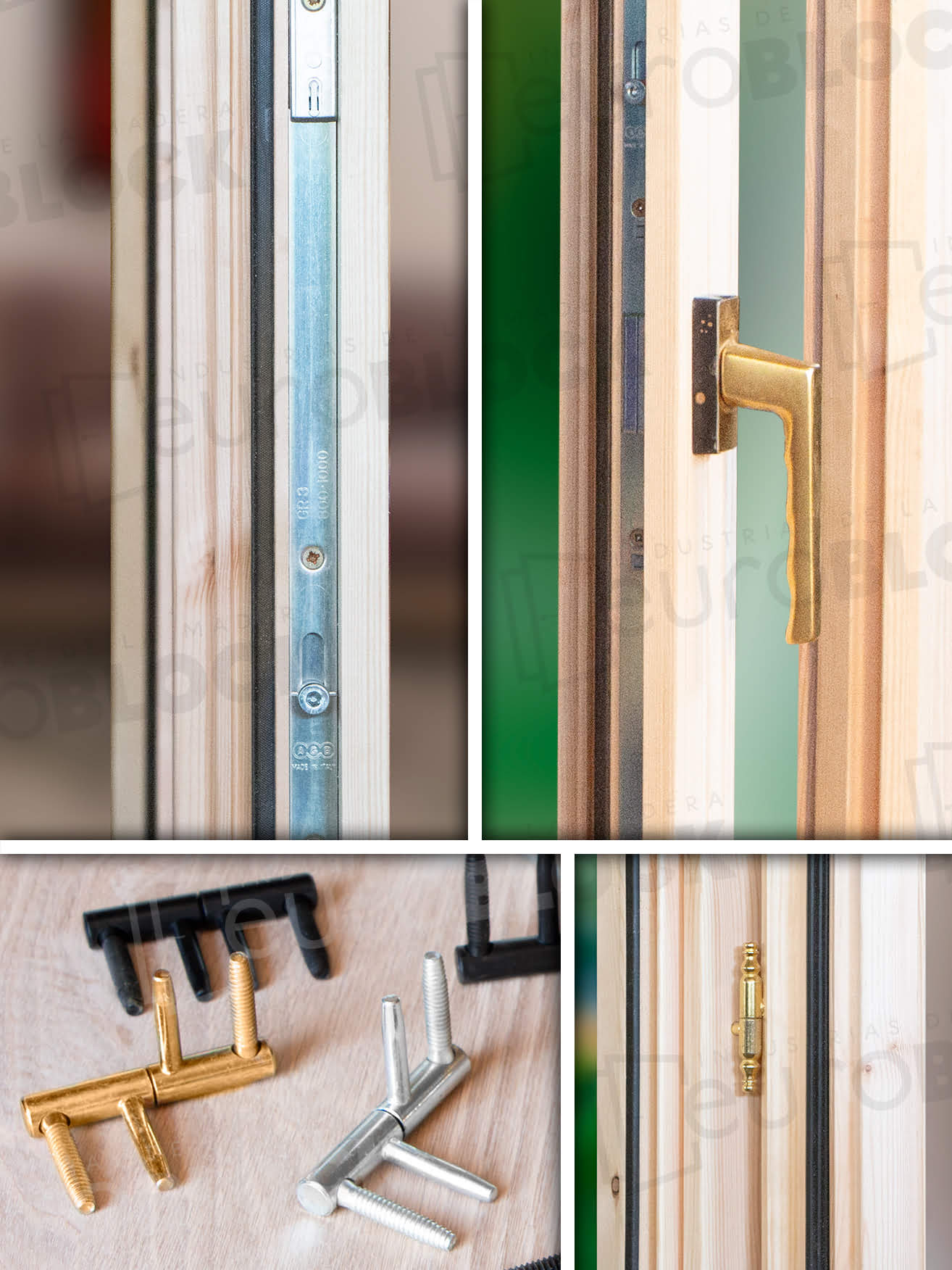 Ventana Europea de Madera Maciza de Pino Huelva V2 Barniz (Cristal Transparente Incluido)