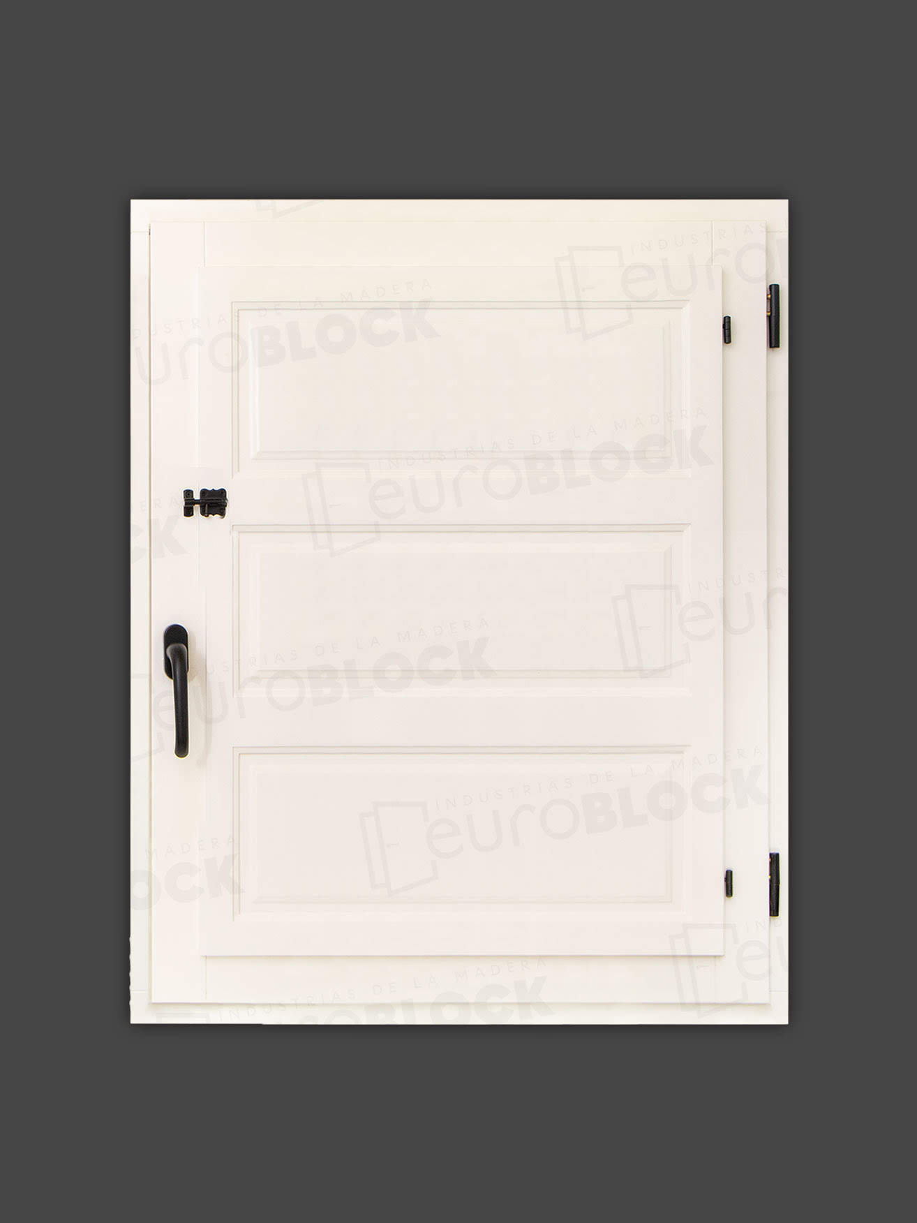 Ventana Europea de Madera Maciza de Iroko Huesca V1 3C Lacada (Cristal Transparente Incluido)