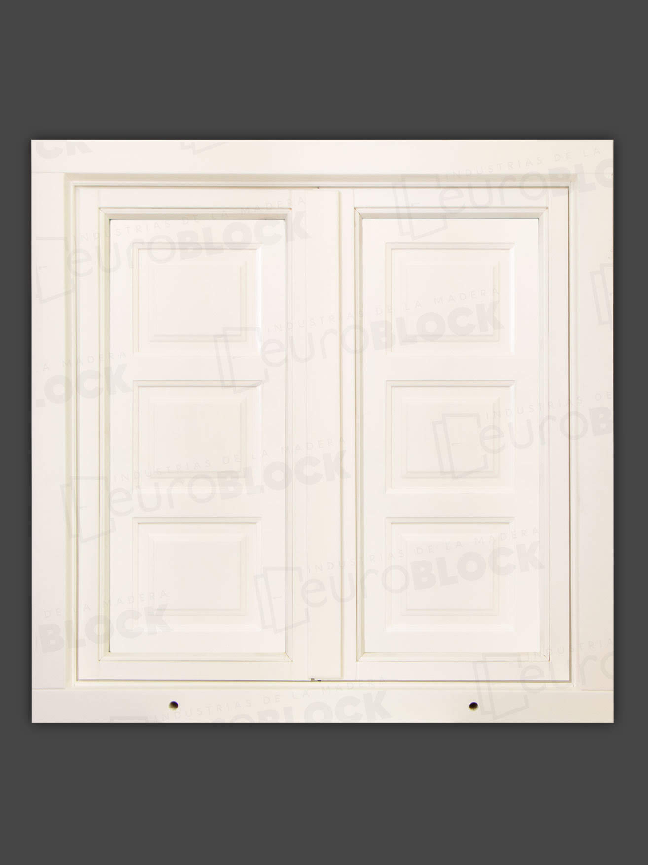 Ventana Europea de Madera Maciza de Iroko Huesca V2 Lacada (Cristal Transparente Incluido)