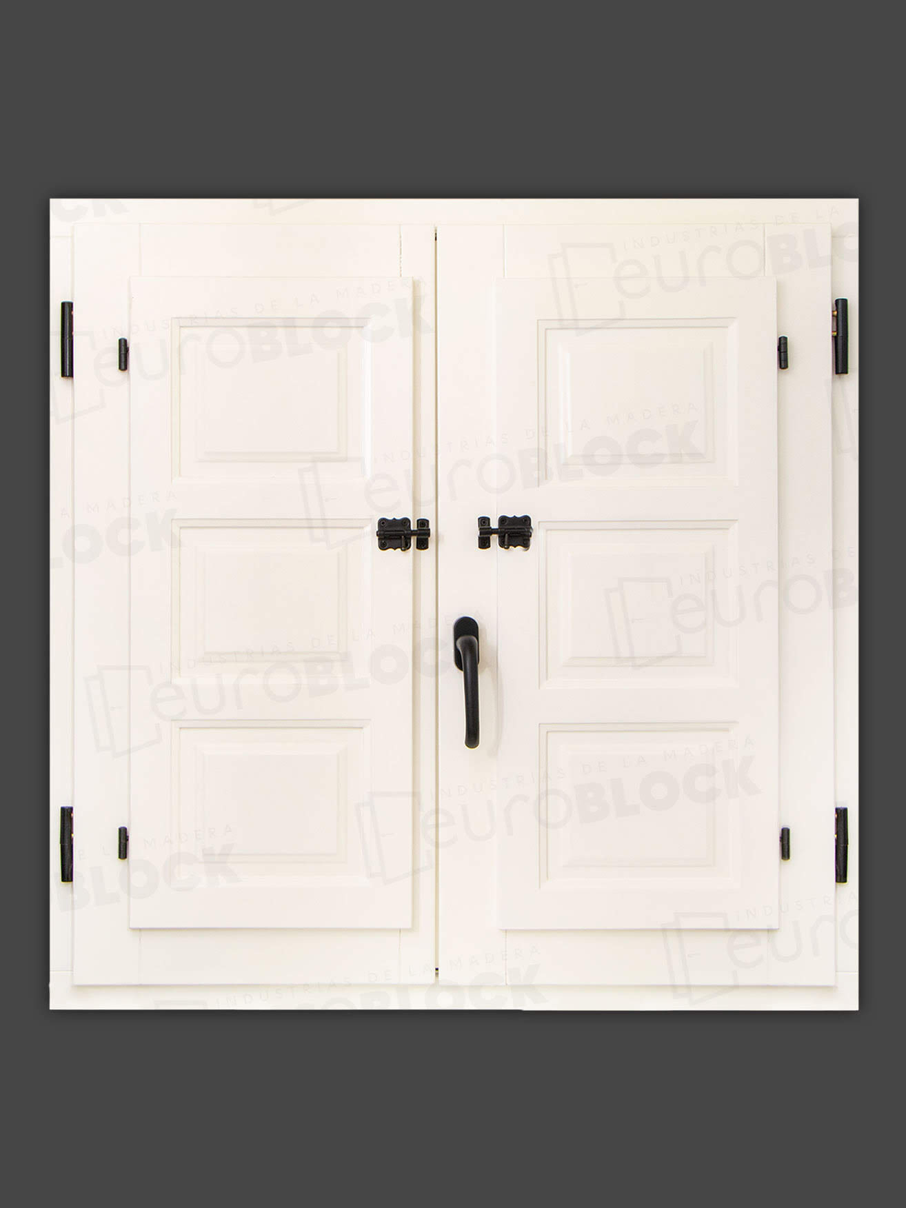 Ventana Europea de Madera Maciza de Iroko Huesca V2 Lacada (Cristal Transparente Incluido)