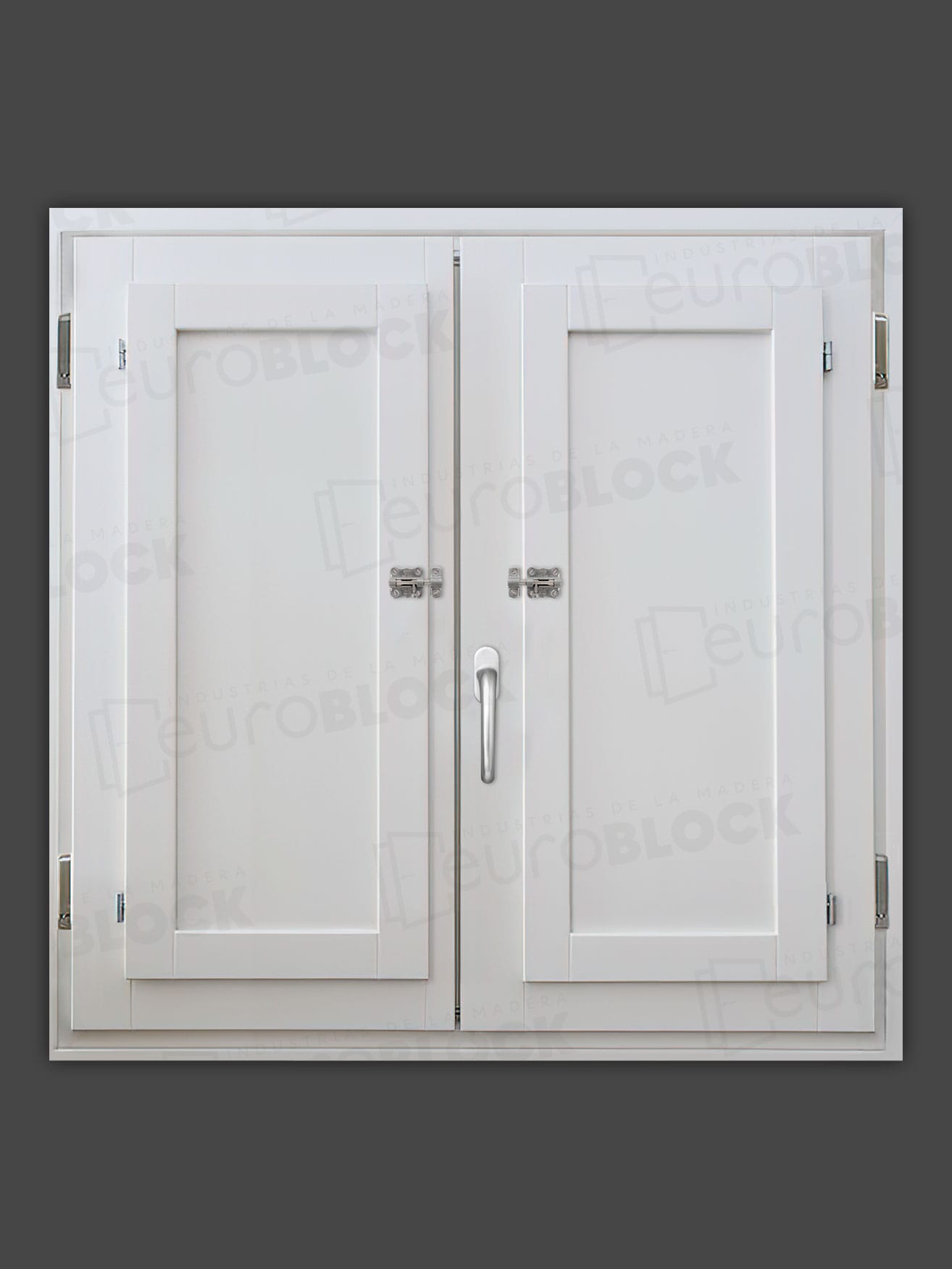 Ventana Europea de Madera Maciza de Pino Huelva V2 Lacada (Cristal Transparente Incluido)