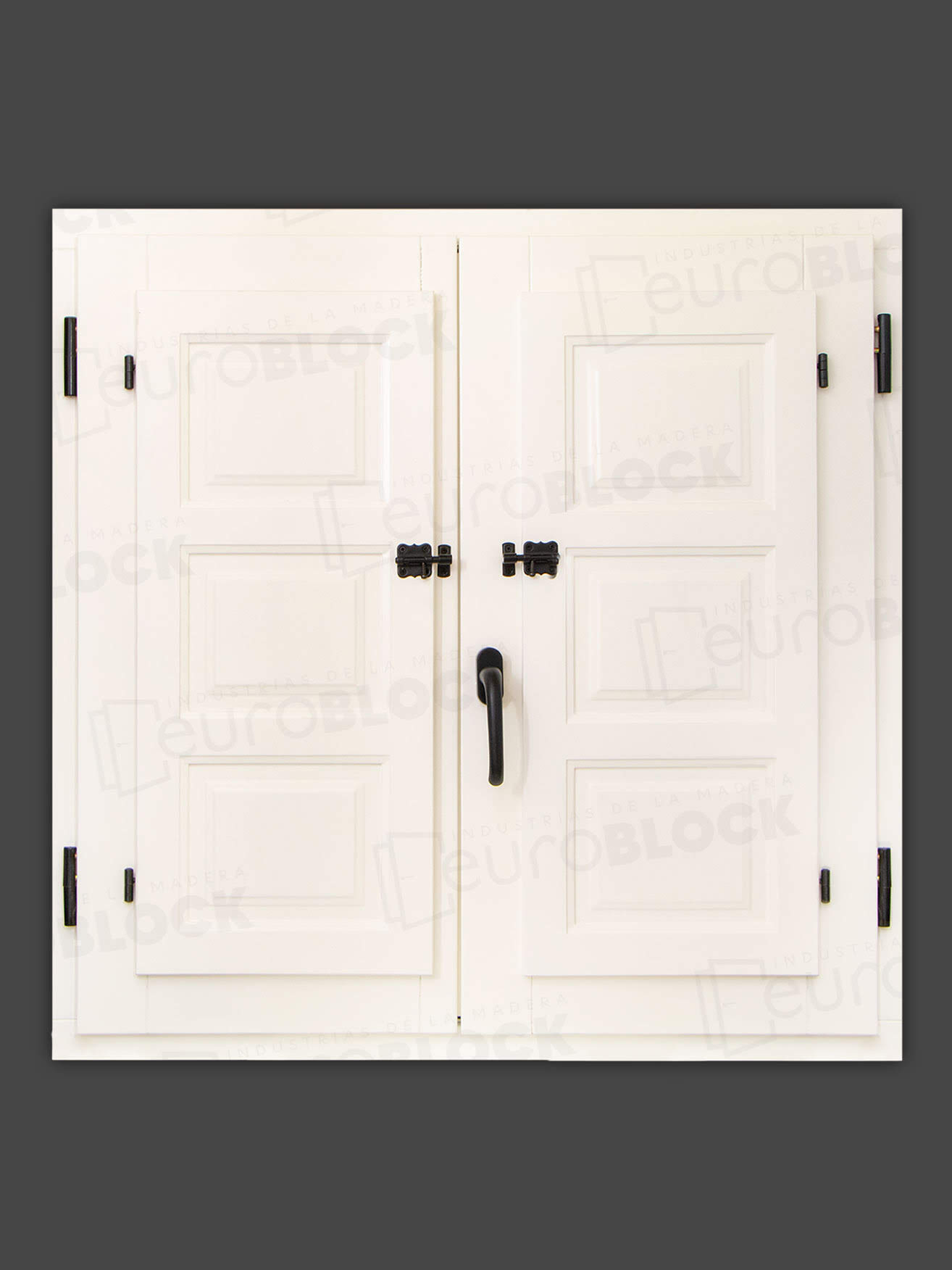 Ventana Europea de Madera Maciza de Pino Huesca V2 Lacada (Cristal Transparente Incluido)